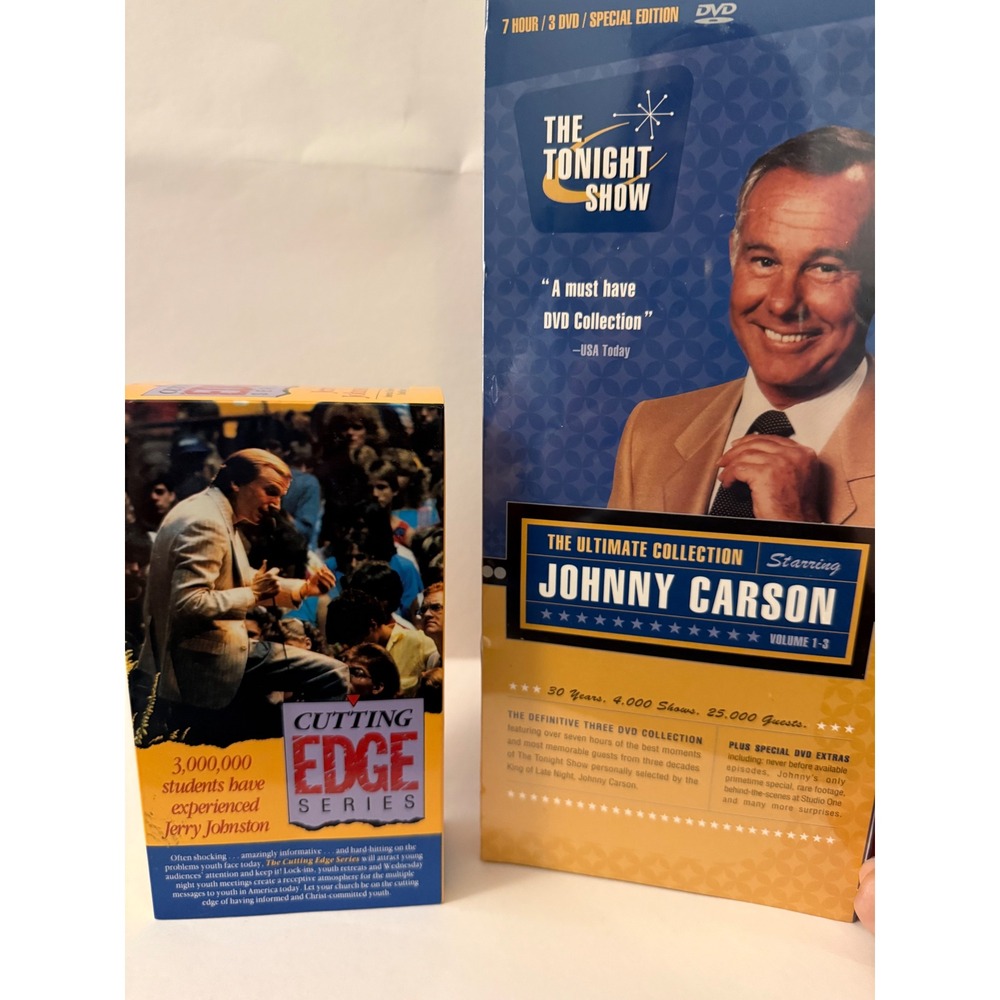 Johnny Carson Tonight Show Ultimate DVD Set & Jerry Johnston Cutting Edge VHS